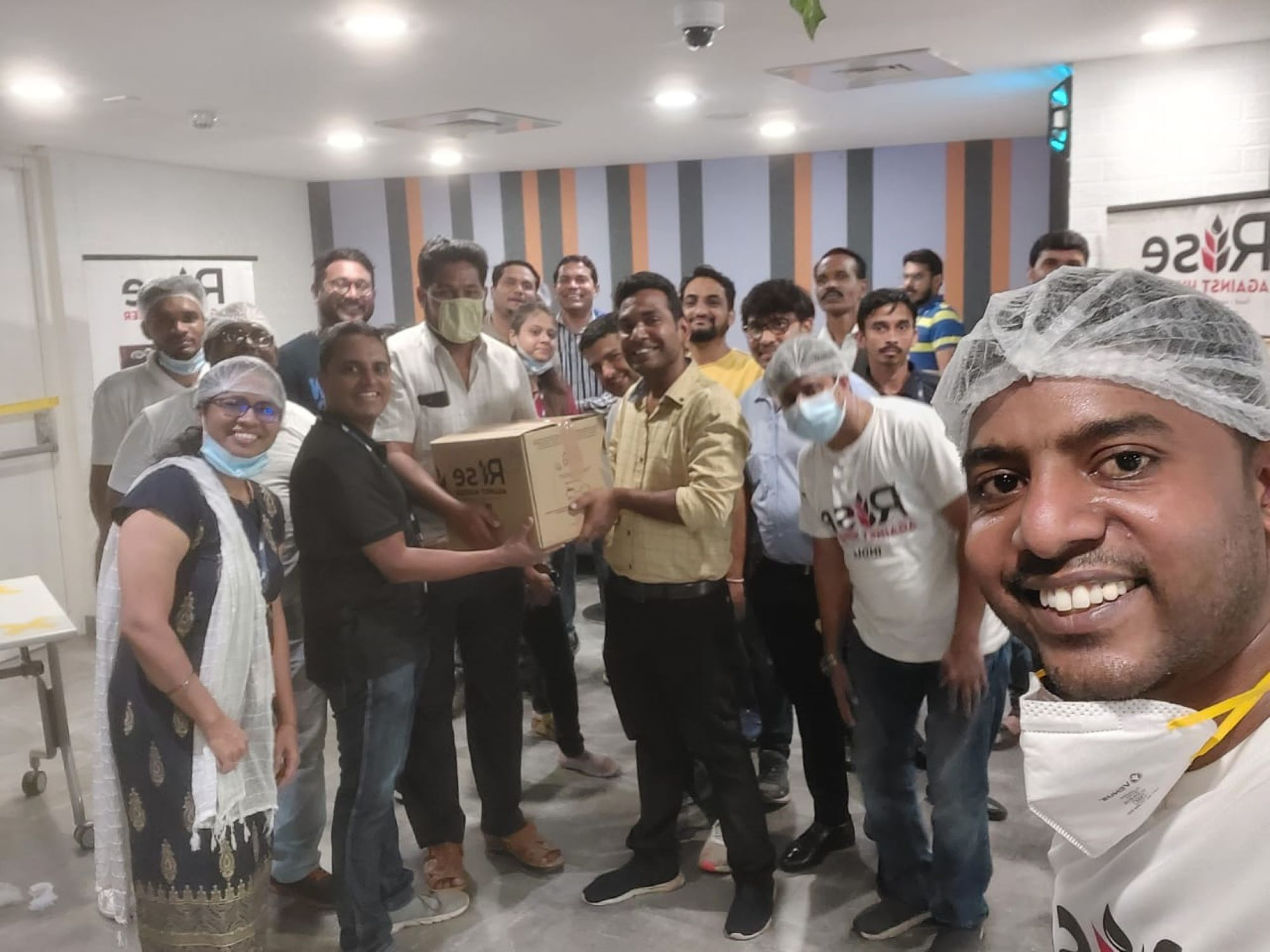 Corporate meal packaging event
