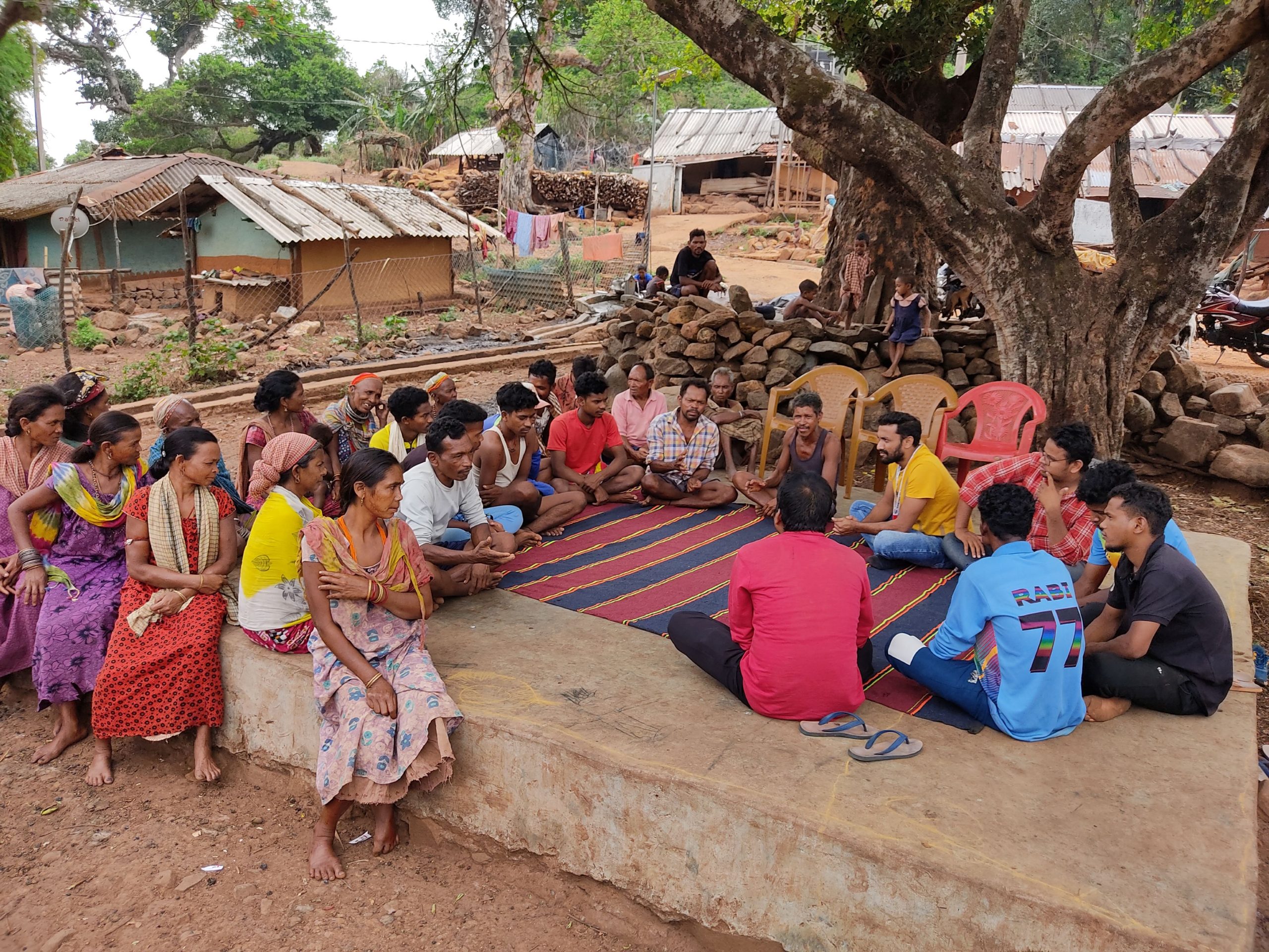 Village-level meeting with community leaders