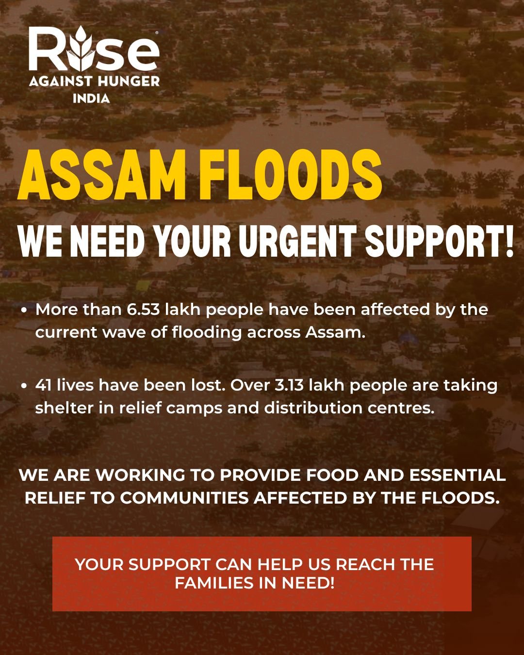 Aerial view of devastating floods in Assam — over 6.53 lakh people affected