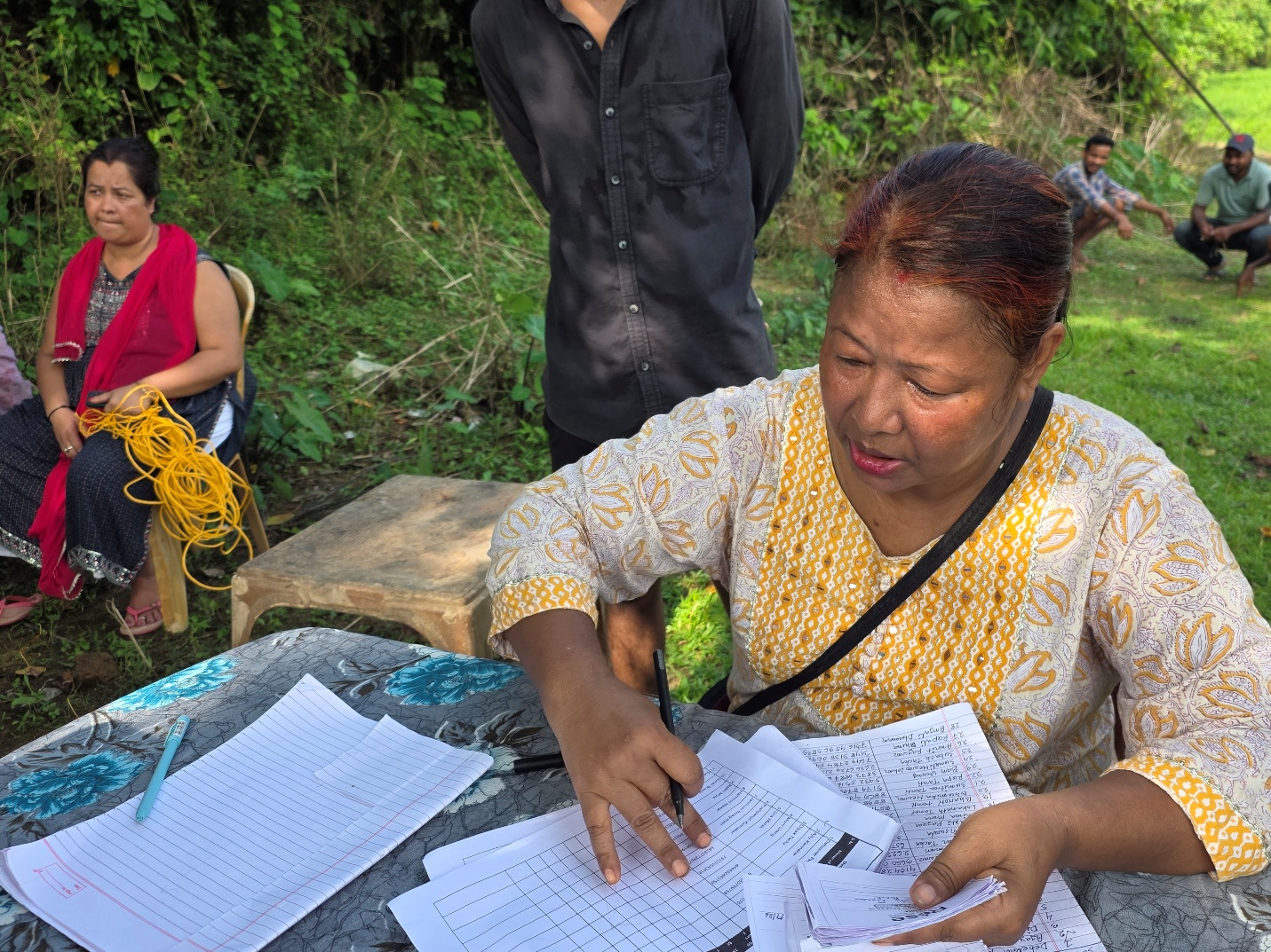 Shasmi Gogoi, a social worker from Charaideo district, who travelled from village to village during the floods