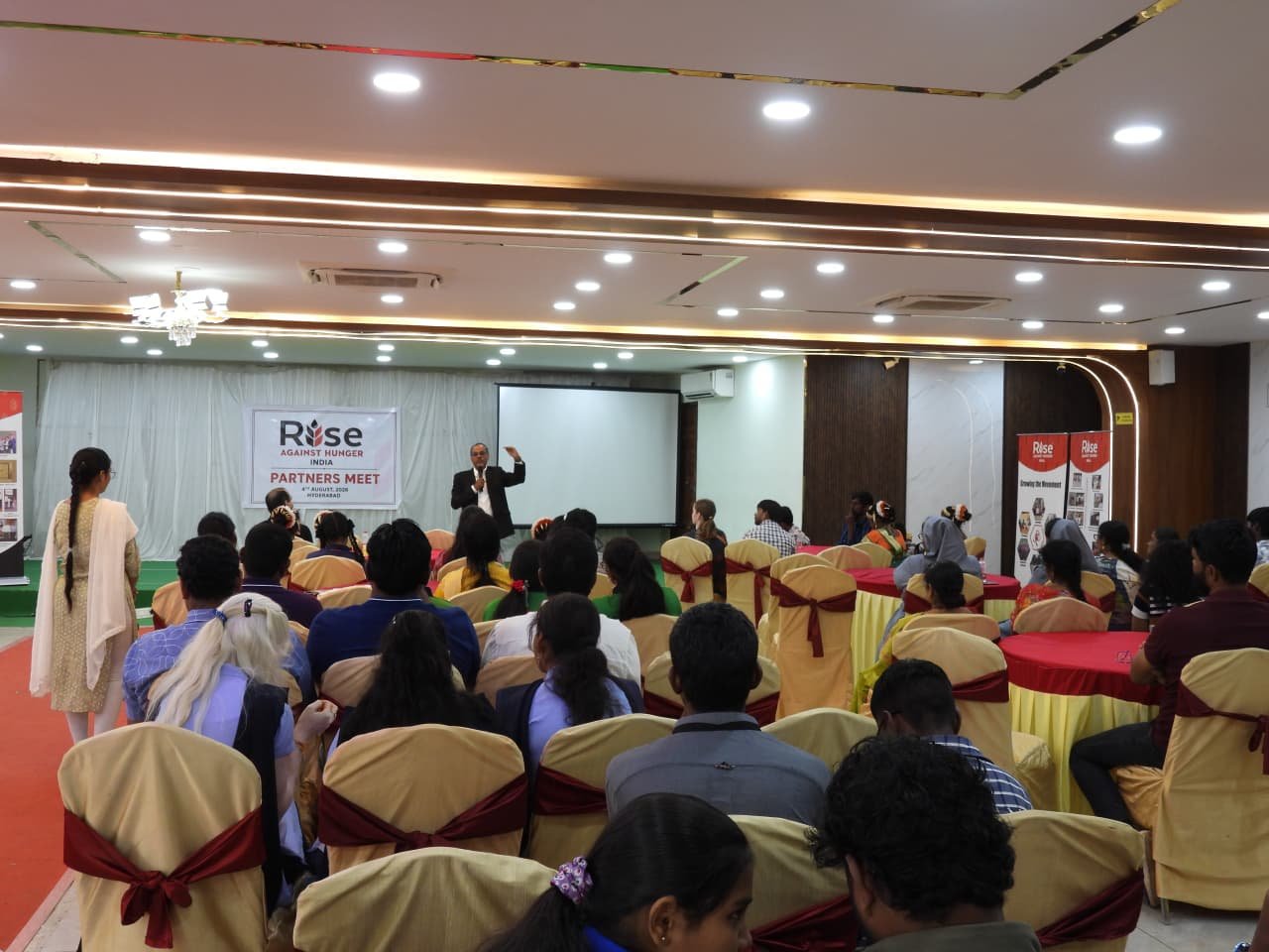 Rise Against Hunger India Partners Meet in Hyderabad — corporate partners, NGO representatives, volunteers, educators and community members gathered together