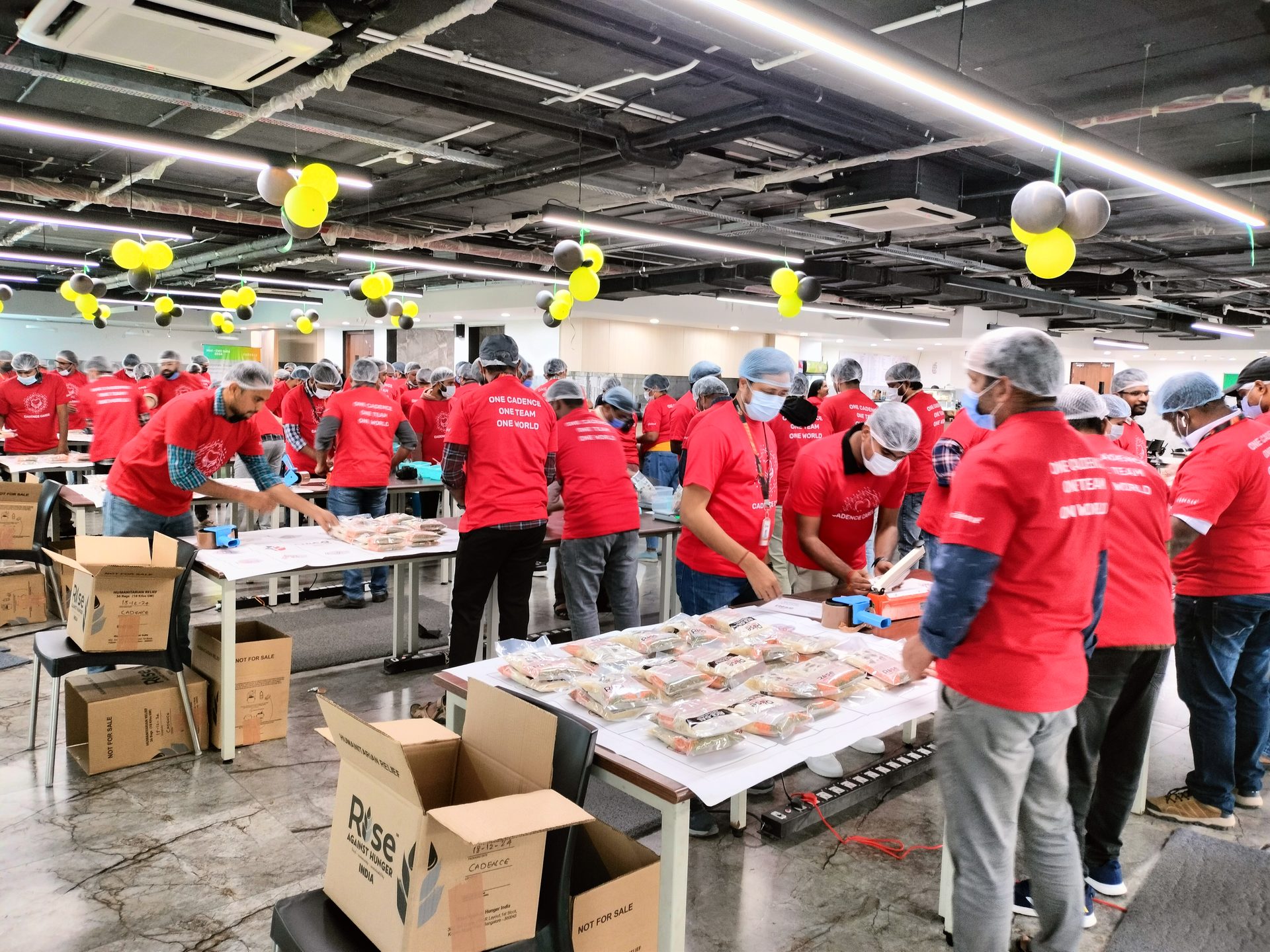Rise Against Hunger India meal packaging event in Hyderabad